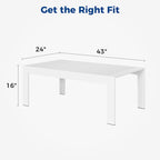 Table basse d'extérieur en aluminium tout temps
