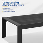 Table basse d'extérieur en aluminium tout temps