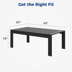 Table basse d'extérieur en aluminium tout temps