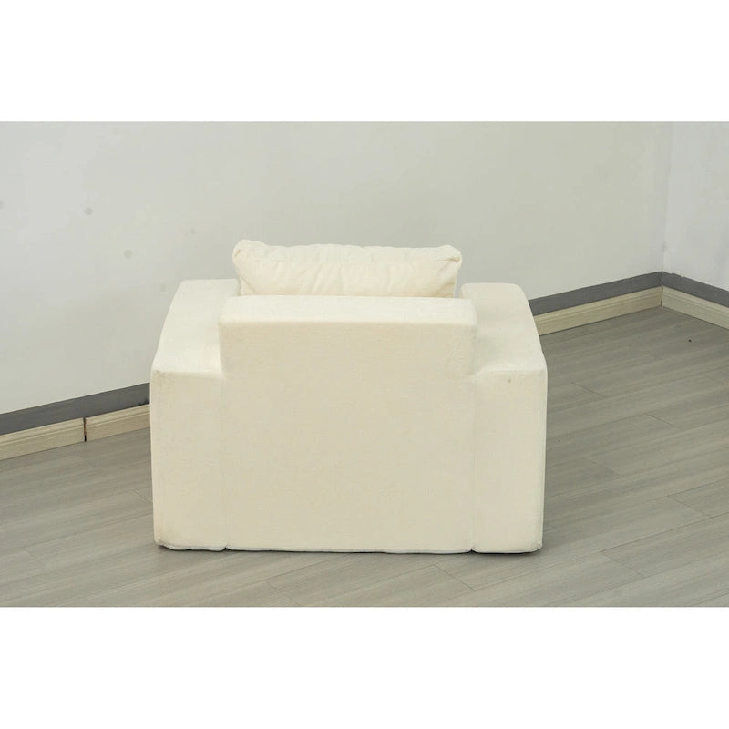 Fauteuil d'appoint moderne en chêne blanc américain 40,2 avec coussin