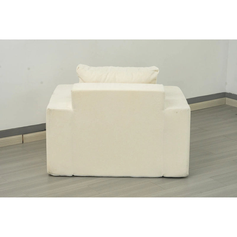 Fauteuil d'appoint moderne en chêne blanc américain 40,2 avec coussin