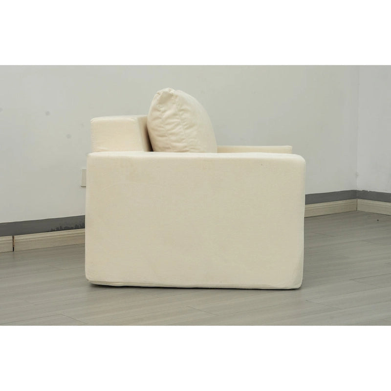 Fauteuil d'appoint moderne en chêne blanc américain 40,2 avec coussin