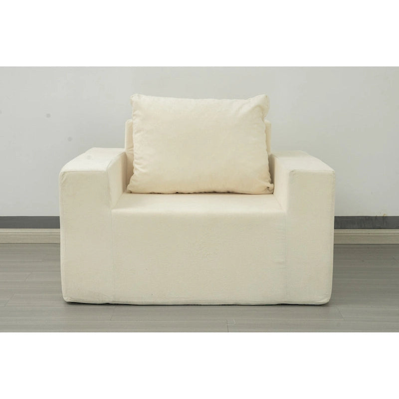 Fauteuil d'appoint moderne en chêne blanc américain 40,2 avec coussin