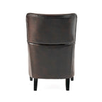 27 Fauteuil d'appoint à dossier haut avec dossier à oreilles et pieds en bouleau