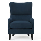 27 Fauteuil d'appoint à dossier haut avec dossier à oreilles et pieds en bouleau