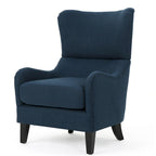 27 Fauteuil d'appoint à dossier haut avec dossier à oreilles et pieds en bouleau