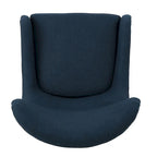 27 Fauteuil d'appoint à dossier haut avec dossier à oreilles et pieds en bouleau