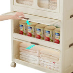 Organisateur de Rangement Portable pour Vêtements, Armoire Penderie, Portes Magnétiques avec 4 Cubes et Tige de Suspension, 10 cintres