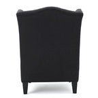 Fauteuil Club Capitonnage Boutonné Dossier Haut Rembourré Anthracite 27,5 po