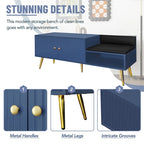 Banc à chaussures moderne avec rangement dissimulé et coussins rembourrés