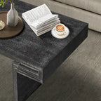 Table basse industrielle vintage de qualité supérieure avec structure à double niveau pour les salons et les bureaux