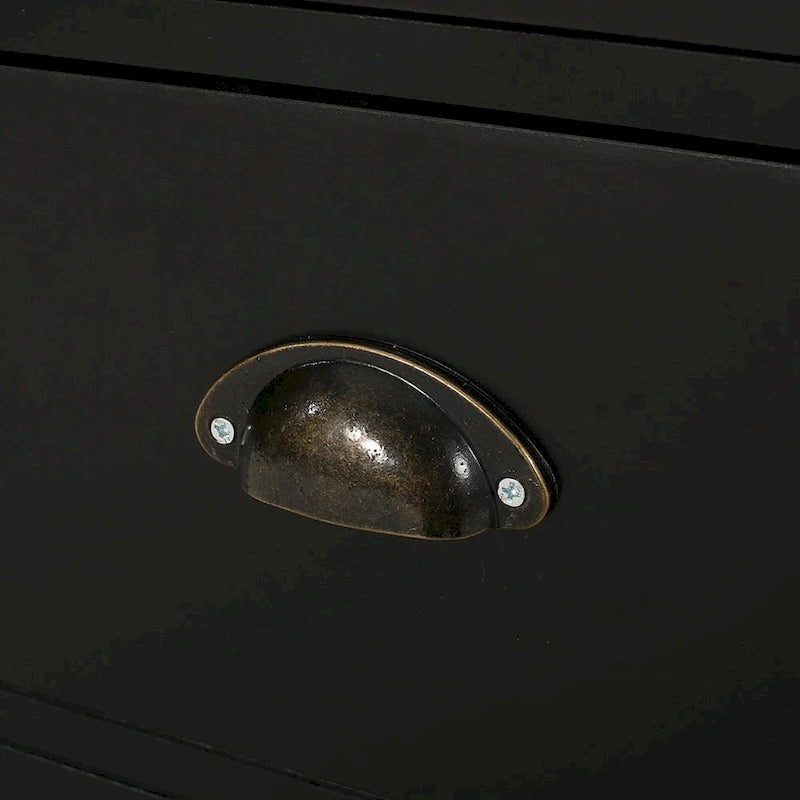 Îlot de cuisine roulant avec porte, 2 tiroirs, 3 étagères et armoire de rangement, 80 cm de large