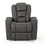 Fauteuil inclinable électrique standard de 84 cm de large avec rangement dans les accoudoirs et port USB, couleur ardoise