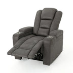 Fauteuil inclinable électrique standard de 84 cm de large avec rangement dans les accoudoirs et port USB, couleur ardoise