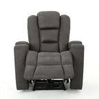 Fauteuil inclinable électrique standard de 84 cm de large avec rangement dans les accoudoirs et port USB, couleur ardoise