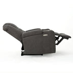 Fauteuil inclinable électrique standard de 84 cm de large avec rangement dans les accoudoirs et port USB, couleur ardoise