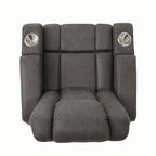 Fauteuil inclinable électrique standard de 84 cm de large avec rangement dans les accoudoirs et port USB, couleur ardoise