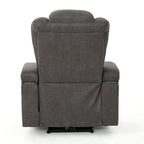 Fauteuil inclinable électrique standard de 84 cm de large avec rangement dans les accoudoirs et port USB, couleur ardoise