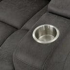 Fauteuil inclinable électrique standard de 84 cm de large avec rangement dans les accoudoirs et port USB, couleur ardoise