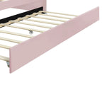 Lit de repos pleine grandeur avec cadre rembourré, canapé-lit avec dossier en forme de coquille et lit gigogne coulissant, canapé-lit en velours pour salon.