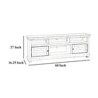 Meuble TV, 2 portes et 4 étagères, bois noir 152 cm
