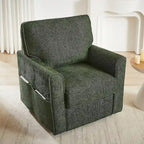 Fauteuil pivotant Chenille 360, Fauteuil moderne avec poches latérales, Fauteuil canapé pivotant, Fauteuil inclinable ergonomique pour chambre à coucher