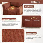 Fauteuil pivotant Chenille 360, Fauteuil moderne avec poches latérales, Fauteuil canapé pivotant, Fauteuil inclinable ergonomique pour chambre à coucher
