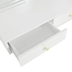 Coiffeuse murale flottante avec miroir et éclairage 3 couleurs
