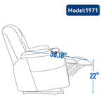 Fauteuil inclinable Power Lift avec massage et chauffage, fauteuil inclinable large surdimensionné avec ports USB, Type C et 2 porte-gobelets en acier