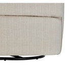 Fauteuil baril pivotant 360° en tissu performance avec coussins en mousse haute densité