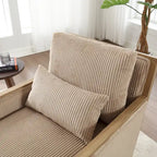 Fauteuil pivotant 26.77 avec cadre en bois dur