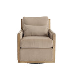 Fauteuil pivotant 26.77 avec cadre en bois dur