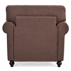 Fauteuil d'appoint marron 37,4 po avec clous décoratifs