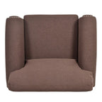Fauteuil d'appoint marron 37,4 po avec clous décoratifs
