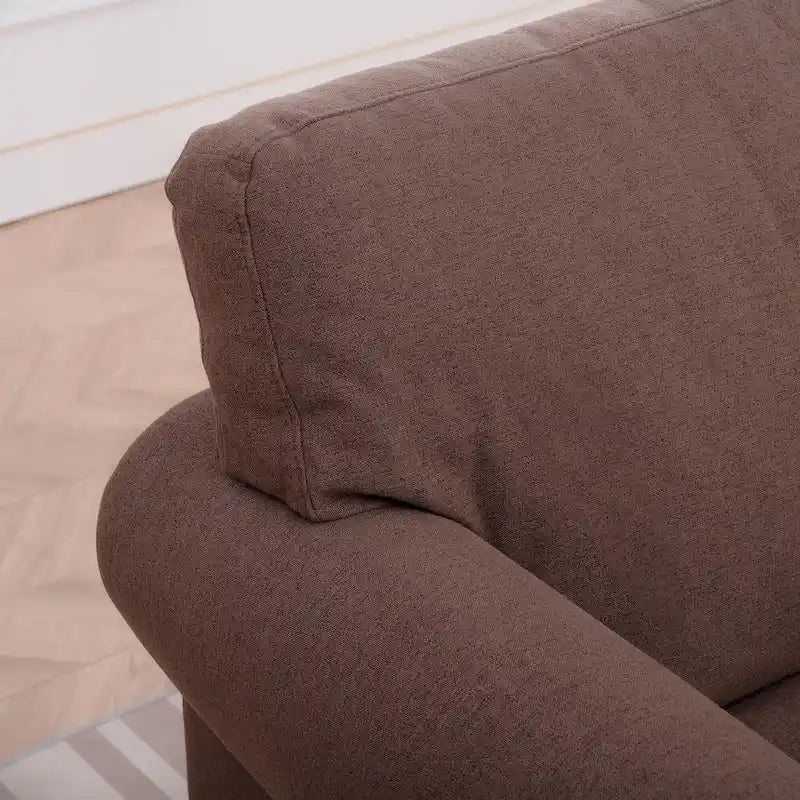 Fauteuil d'appoint marron 37,4 po avec clous décoratifs