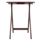 Ensemble de 4 tables d'appoint pliantes en noyer antique riche de 65,4 cm