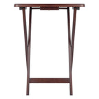 Ensemble de 4 tables d'appoint pliantes en noyer antique riche de 65,4 cm