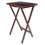 Ensemble de 4 tables d'appoint pliantes en noyer antique riche de 65,4 cm
