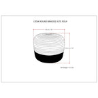 Pouf Rond Maron