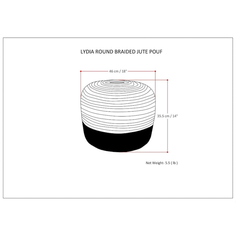 Pouf Rond Maron
