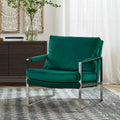Fauteuil rembourré en similicuir PU moderne avec cadre en acier