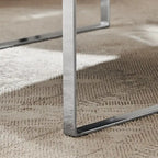 Fauteuil rembourré en similicuir PU moderne avec cadre en acier