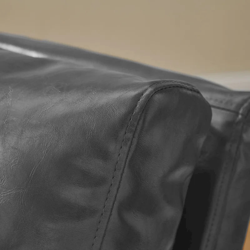 Fauteuil rembourré en similicuir PU moderne avec cadre en acier