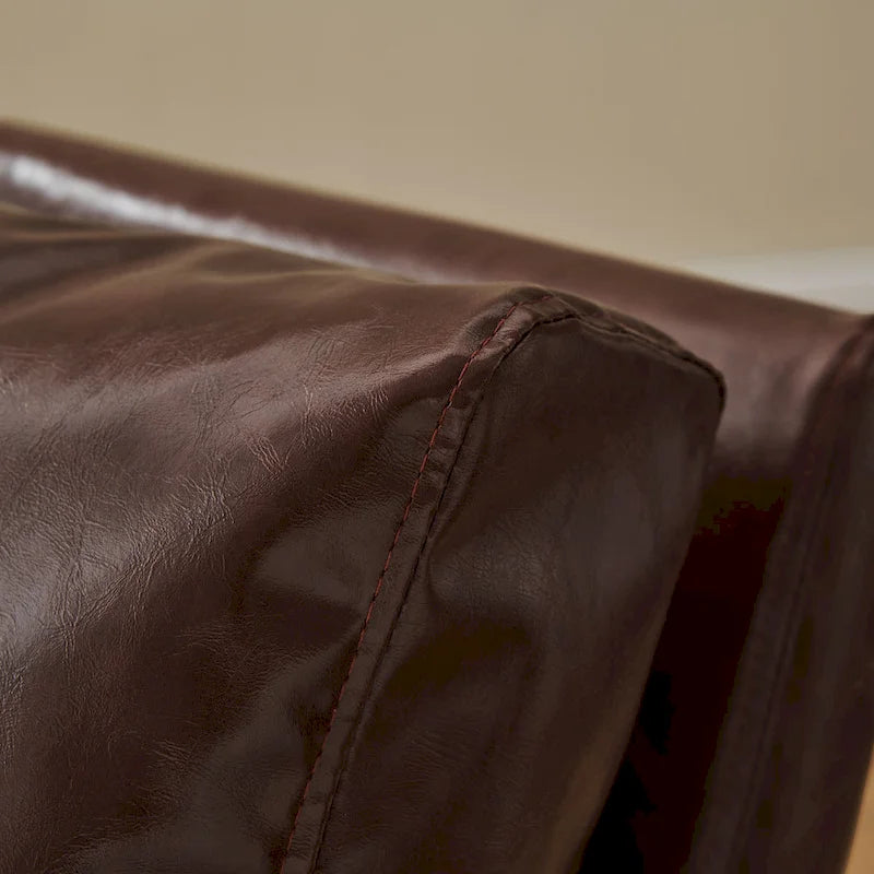Fauteuil rembourré en similicuir PU moderne avec cadre en acier