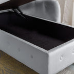 Chaise longue d'intérieur, Chaise longue en velours pour chambre à coucher avec rangement et oreiller, Chaise longue moderne rembourrée à accoudoirs roulés