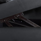 Chaise longue d'intérieur, Chaise longue en velours pour chambre à coucher avec rangement et oreiller, Chaise longue moderne rembourrée à accoudoirs roulés