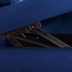 Chaise longue d'intérieur, Chaise longue en velours pour chambre à coucher avec rangement et oreiller, Chaise longue moderne rembourrée à accoudoirs roulés
