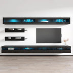 Meuble TV mural flottant moderne, ensemble de 35 pouces