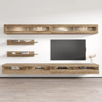 Meuble TV mural flottant moderne, ensemble de 35 pouces