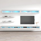 Meuble TV mural flottant moderne, ensemble de 35 pouces